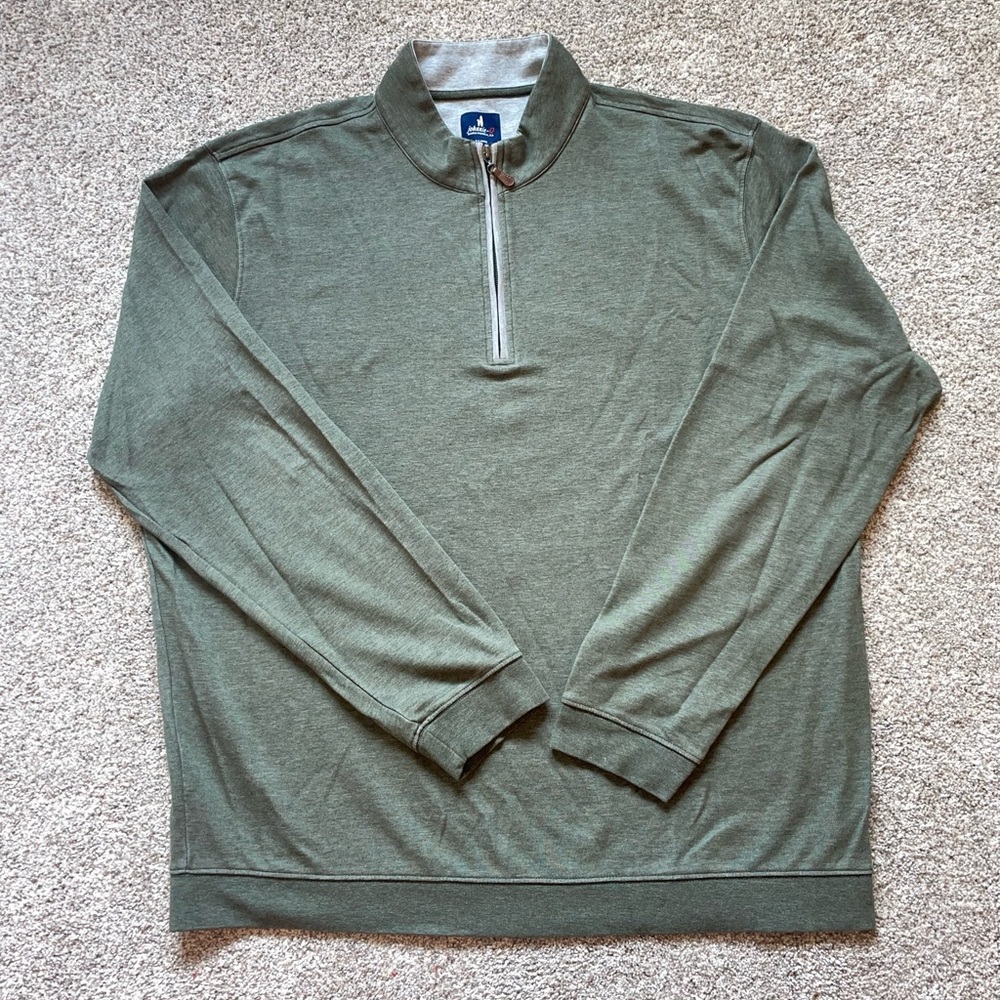 Johnnie-O Sully 1/4 Zip Pullover Sweatshirt in Sequoia